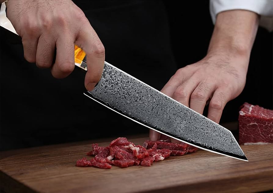 ergonomic damascus handle designs