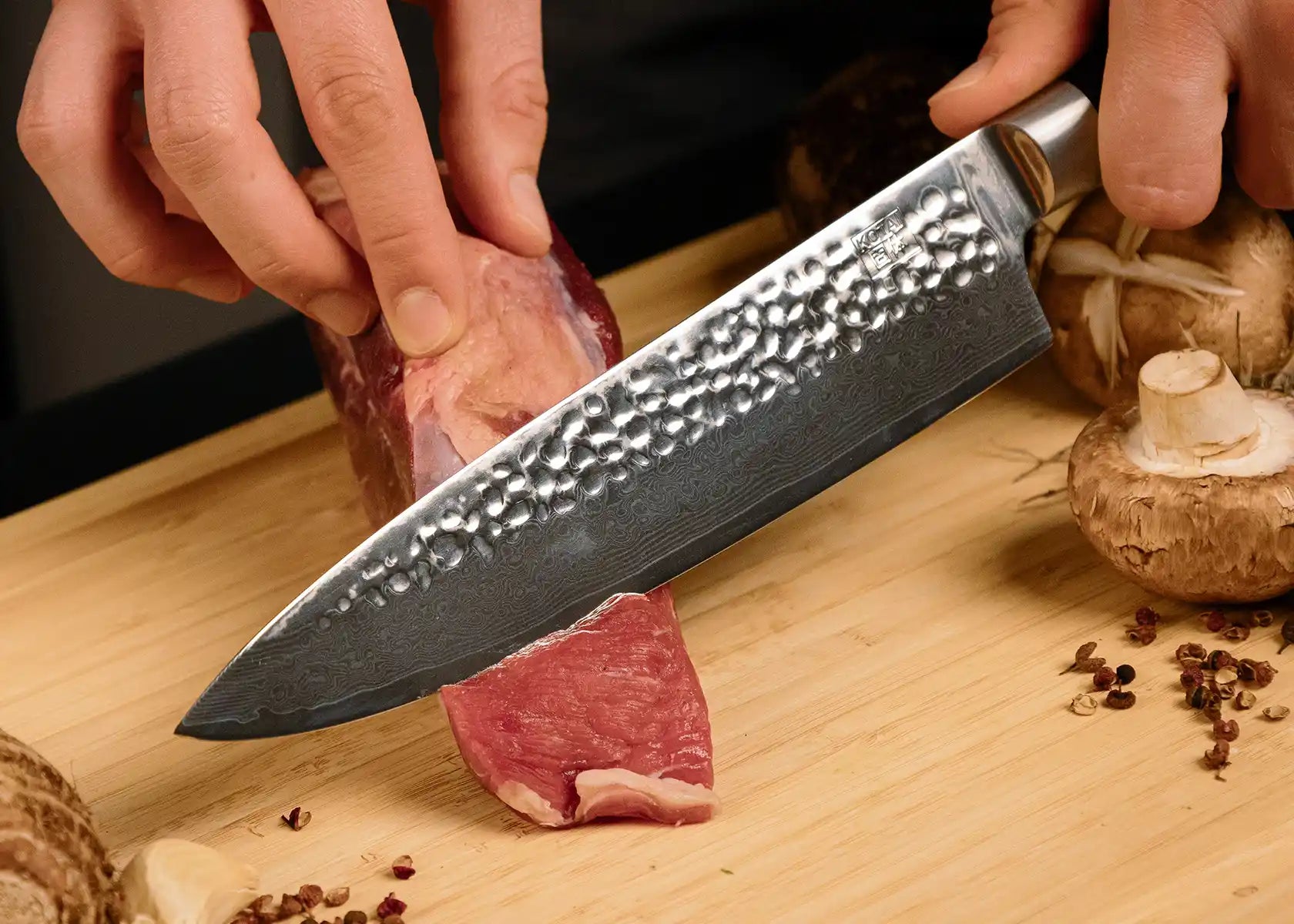 chef quality damascus knives