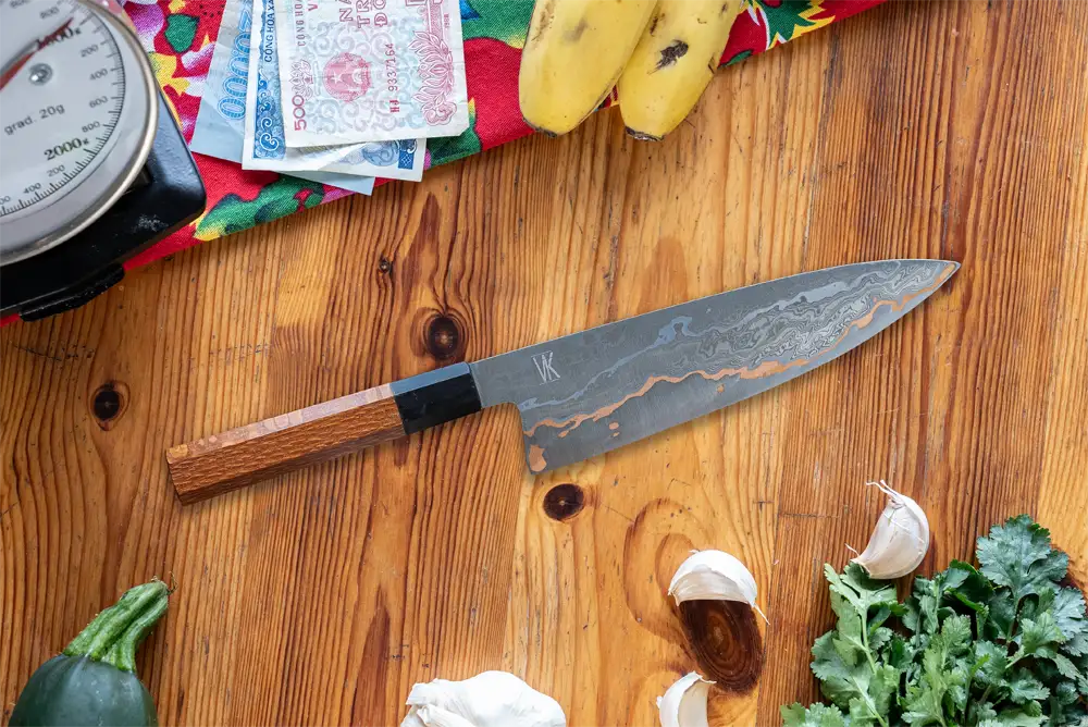 best knife angle for damascus blades